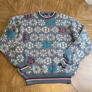 Colours by Alexander Julian Snowflake Crewneck wool blend Sweater